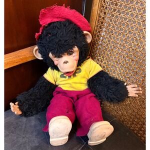 VTG Certified Rushton Star Creation Zippy Rubber Face Plush Monkey 1950s USA